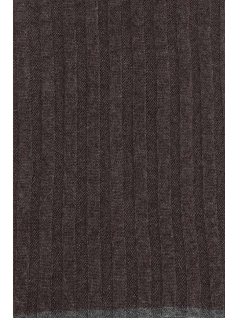 scarf ribbed cashmere brown by Selfnex