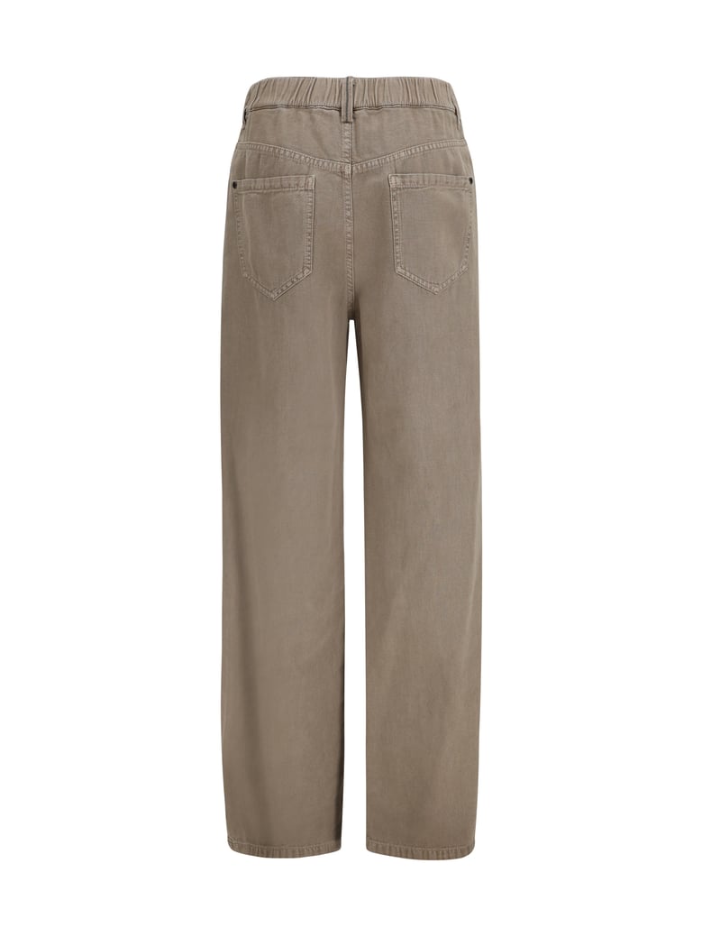 wide-leg jeans earth brown by Selfnex