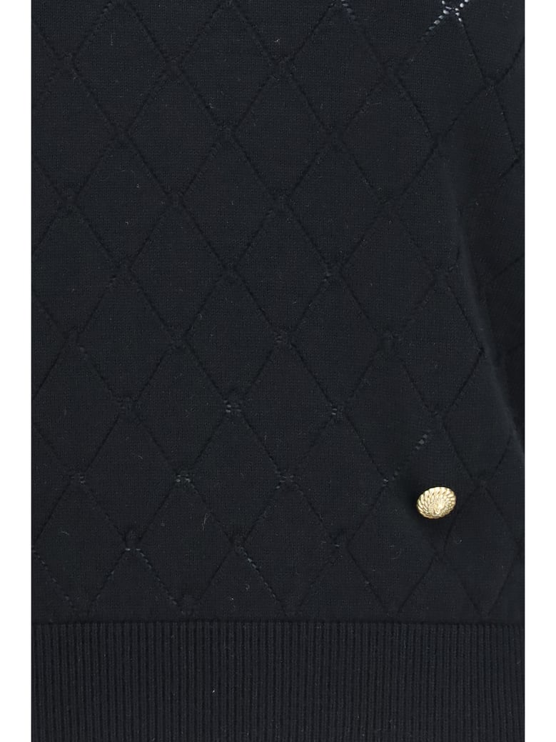 top sleeveless merino wool crewneck black by Selfnex