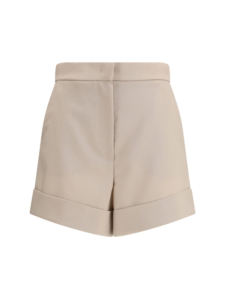 shorts mohair and silk canvas moss green by Selfnex