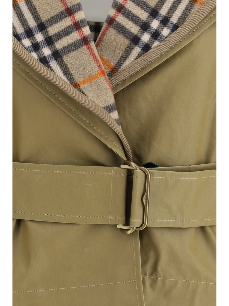 cropped cotton jacket lichen beige by Selfnex