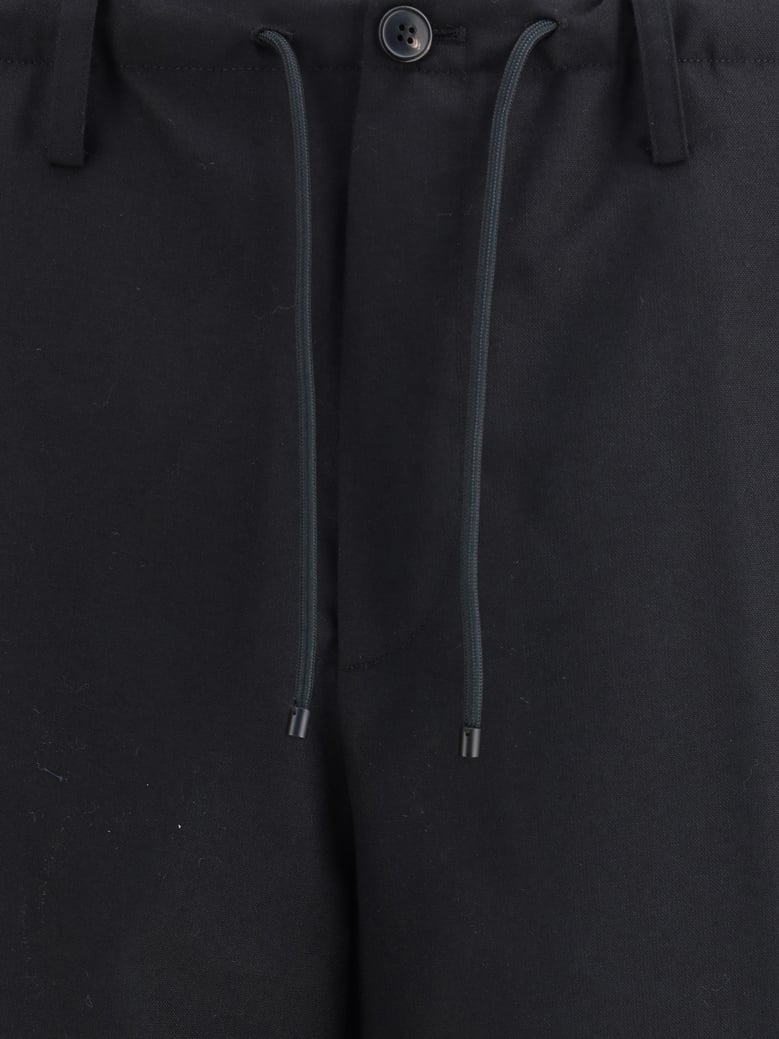 wool trousers black by Selfnex