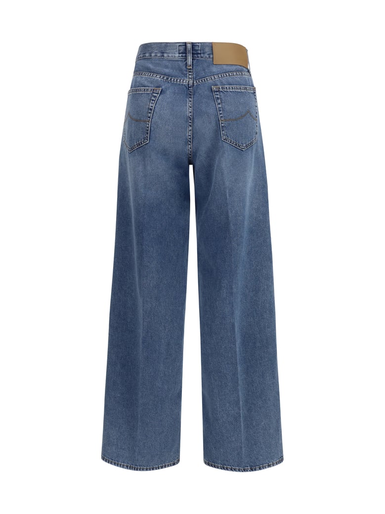 jeans wide 5-pocket medium blue by Selfnex
