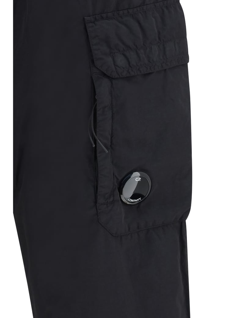 cargo pants flatt nylon black by Selfnex