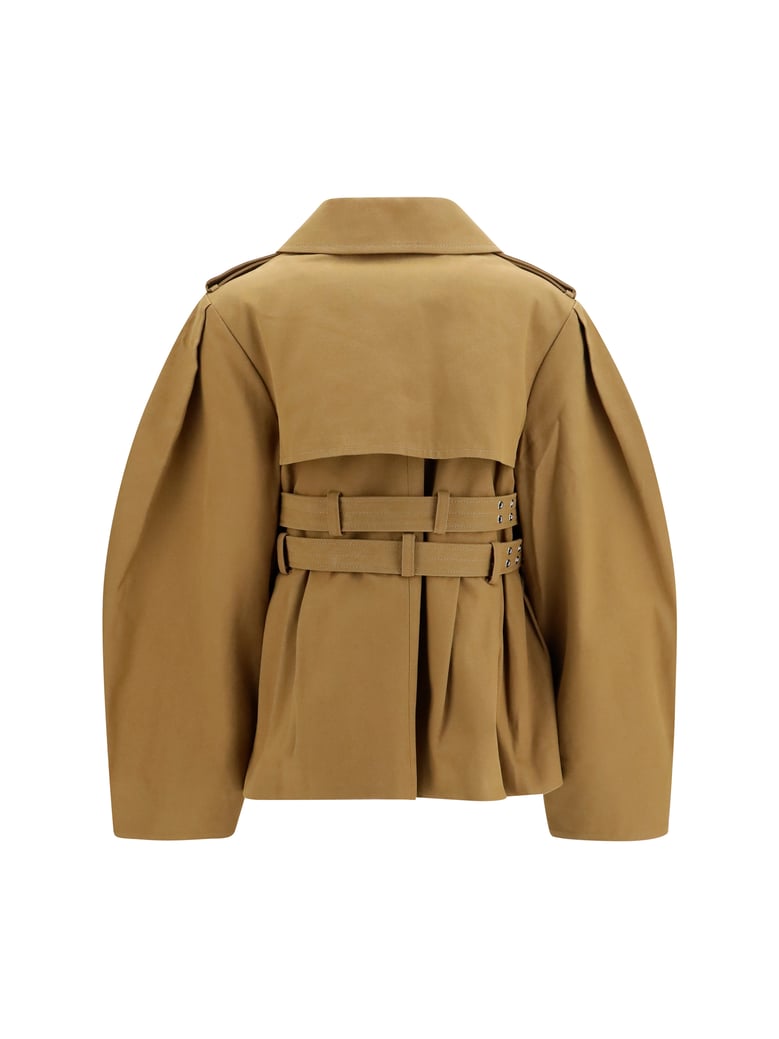 canvas jacket with double belt by Selfnex