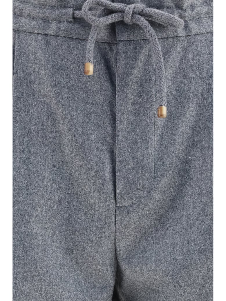 virgin wool trousers medium grey by Selfnex