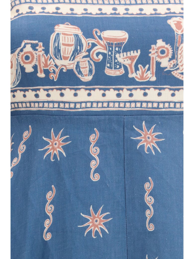 maxi dress acacia linen blue by Selfnex