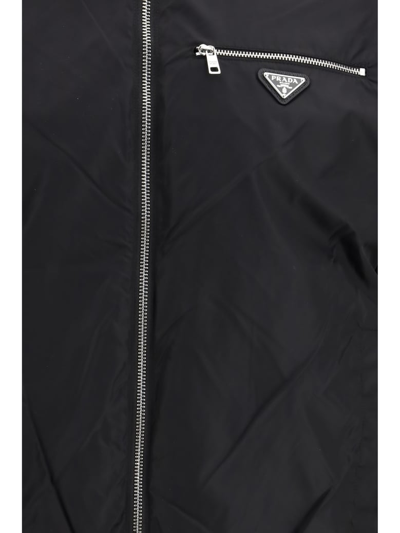 jacket reversible wool & re-nylon black by Selfnex