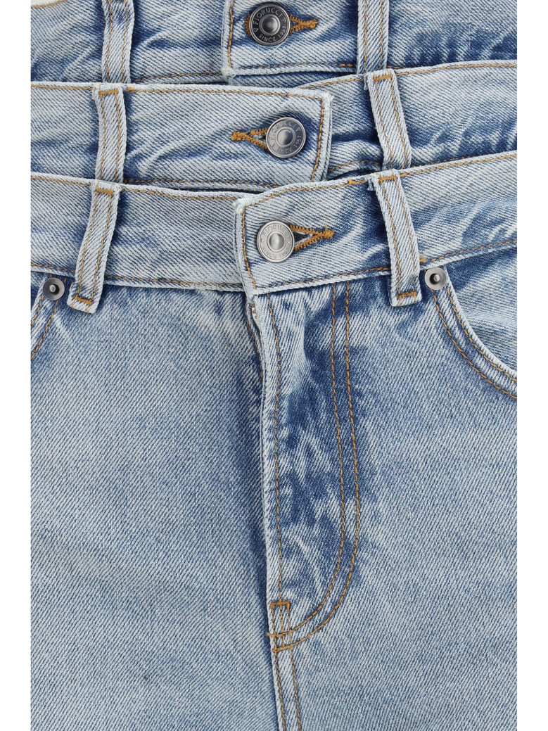 jeans with triple-layer waist — light blue by Selfnex