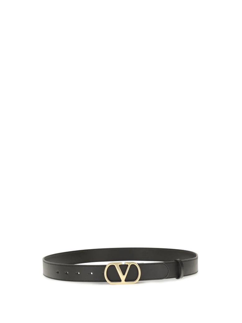 leather belt vlogo signature black by Selfnex