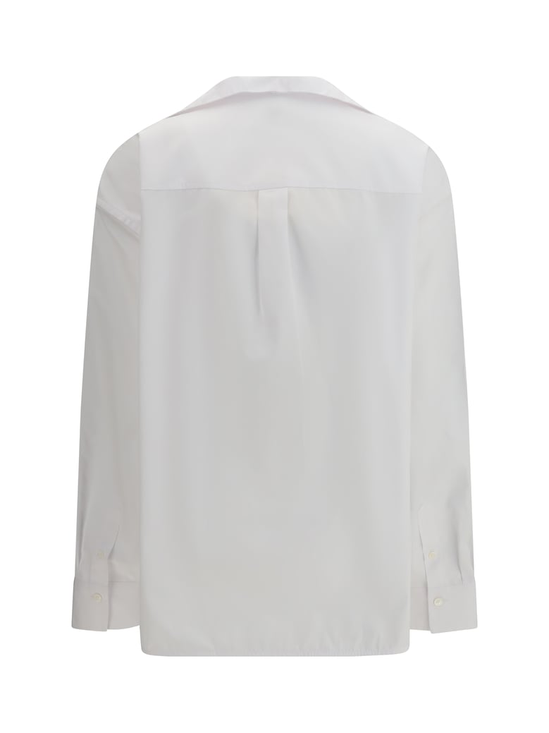 high-collar shirt white by Selfnex