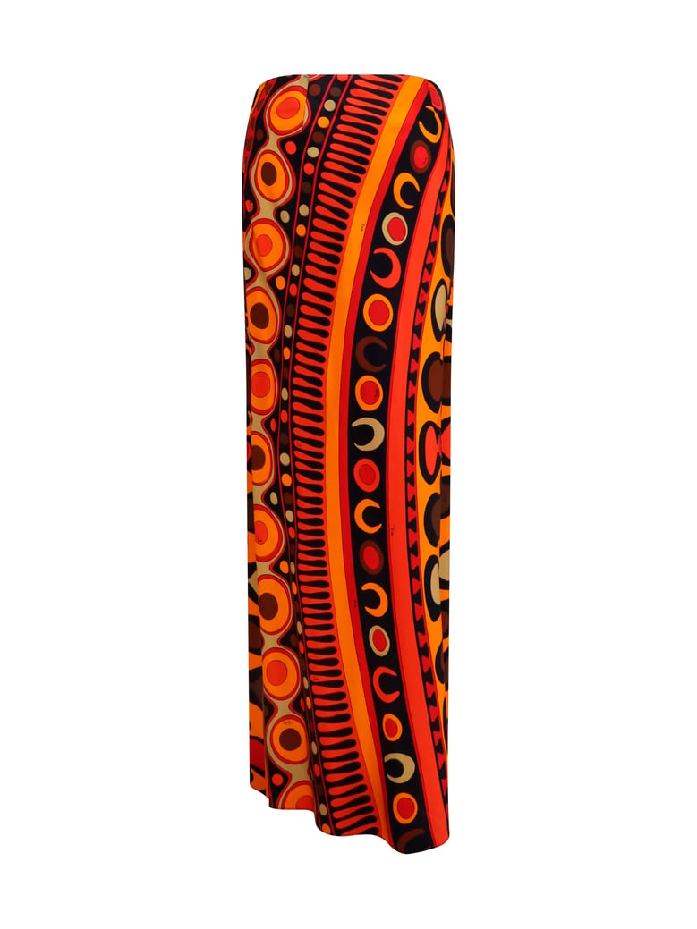 skirt solei satin orange/black by Selfnex