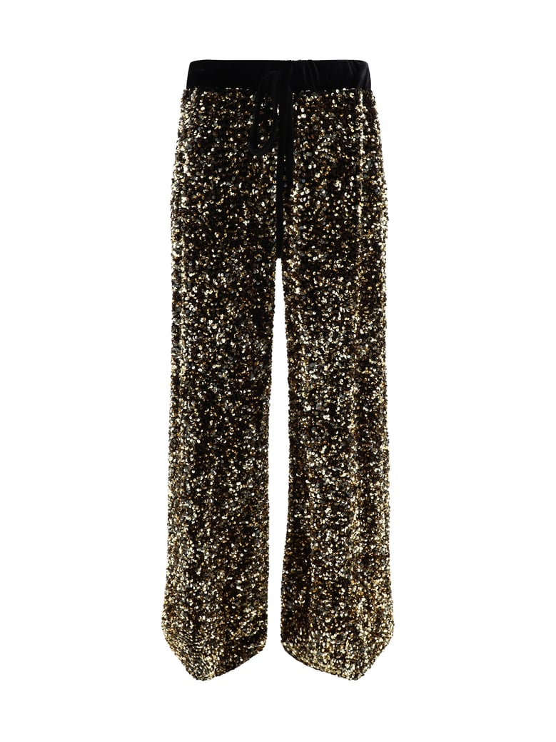 pants velvet with sequins gold by Selfnex