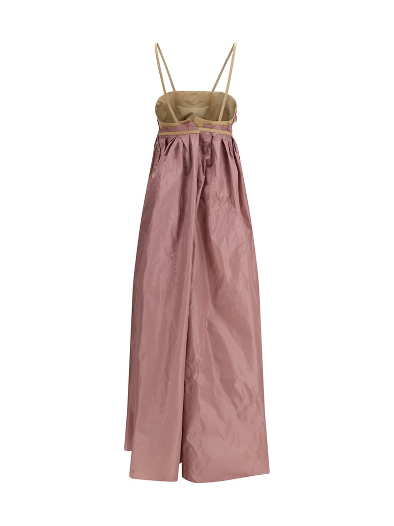 taffeta maxi dress pink by Selfnex