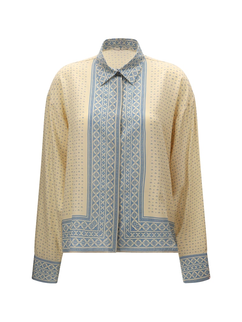 silk shirt with geometric print by Selfnex