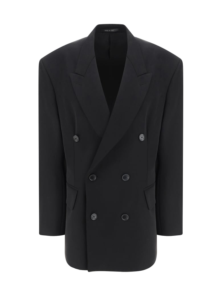 blazer jacket black wool by Selfnex
