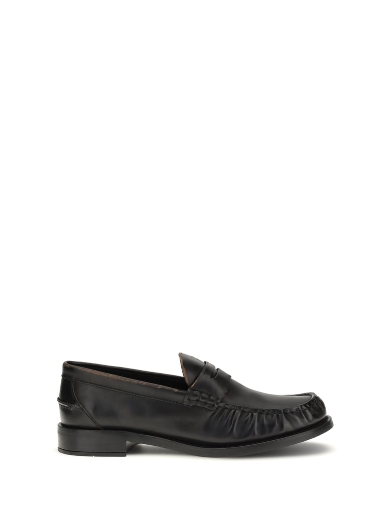 leather loafers black/tan by Selfnex