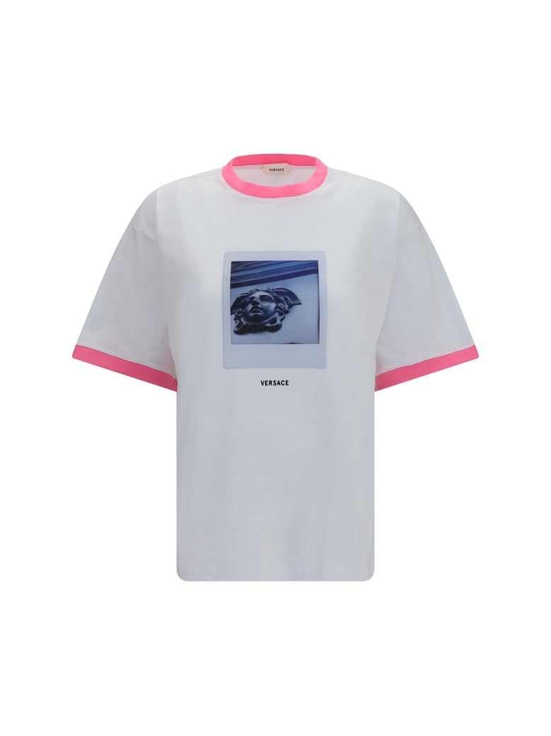 t-shirt cotton jersey white/guava by Selfnex