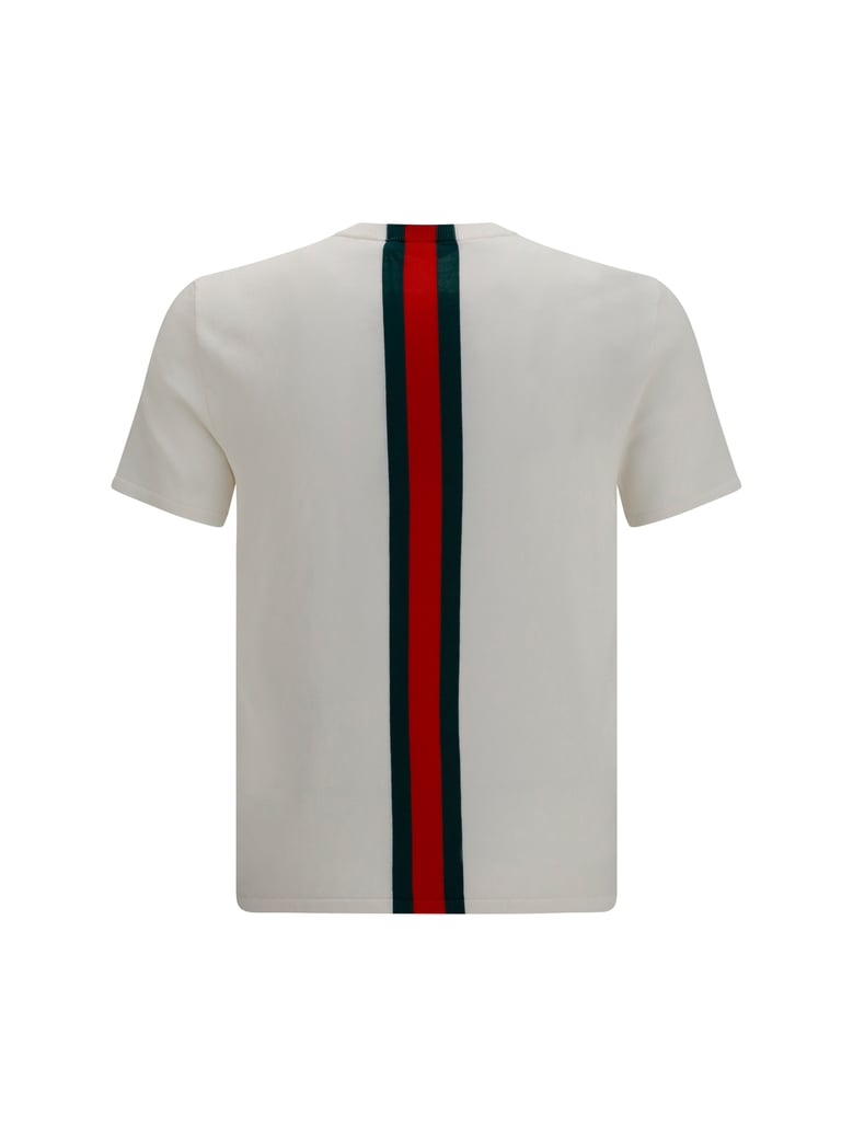 cotton t-shirt with web intarsia by Selfnex