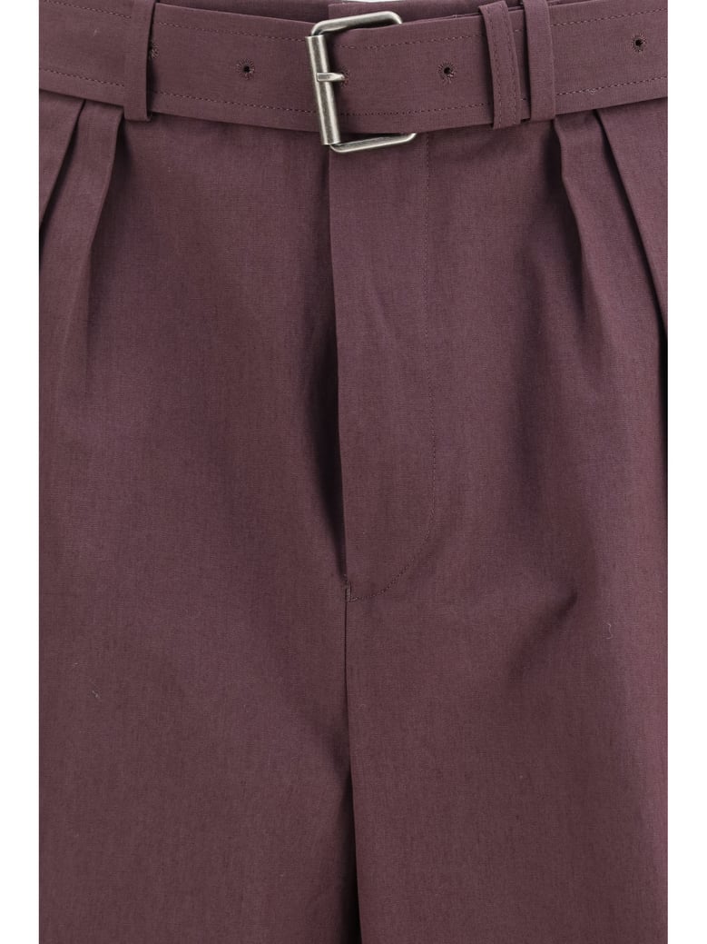 cotton poplin shorts dark purple by Selfnex