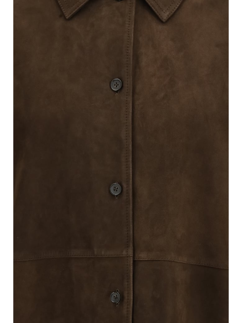 shirt jacket suede bark by Selfnex