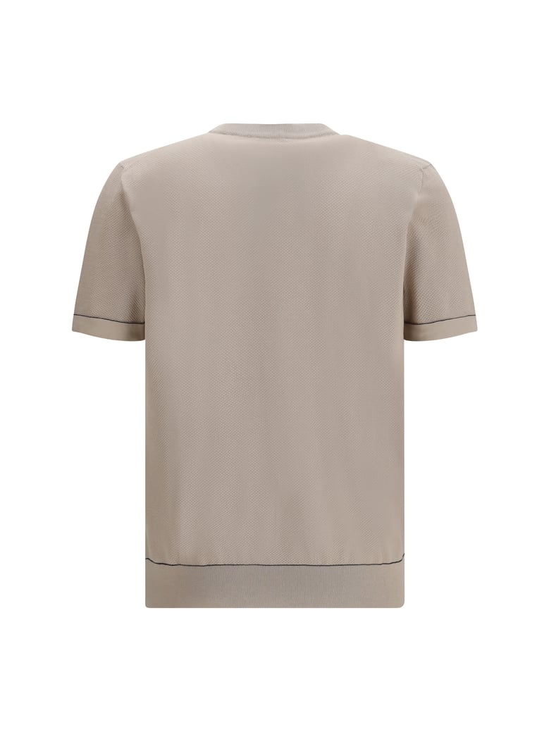 crew-neck t-shirt sand/navy by Selfnex