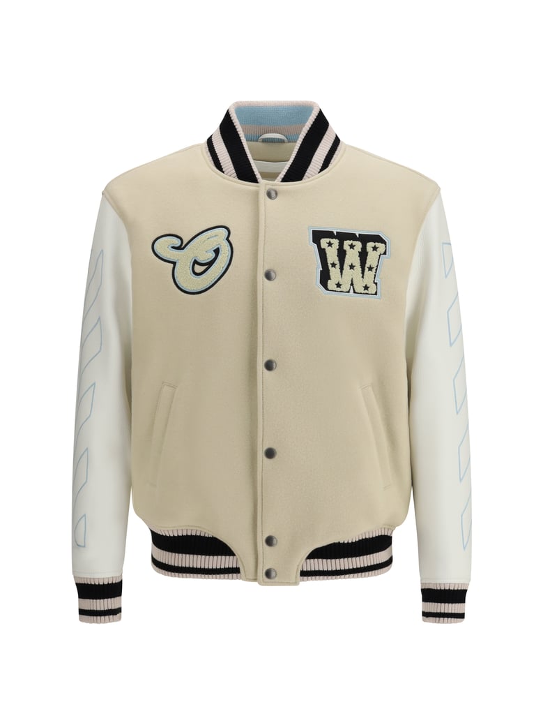 jacket varsity star logo cream by Selfnex