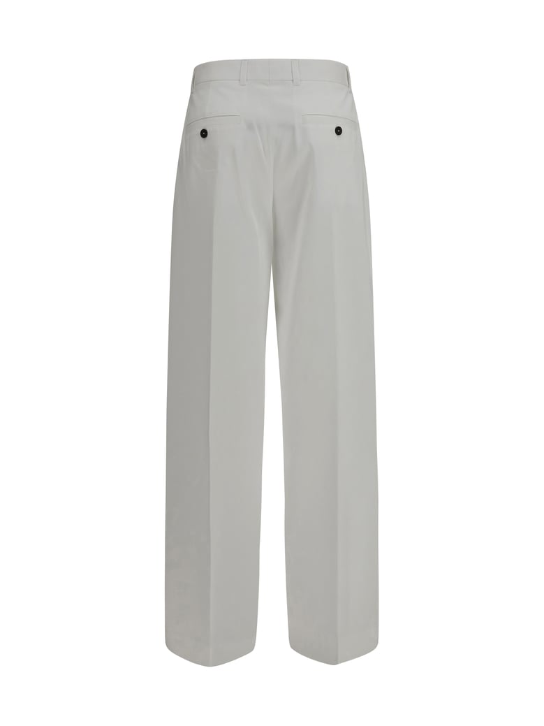 tailored cotton pants white by Selfnex