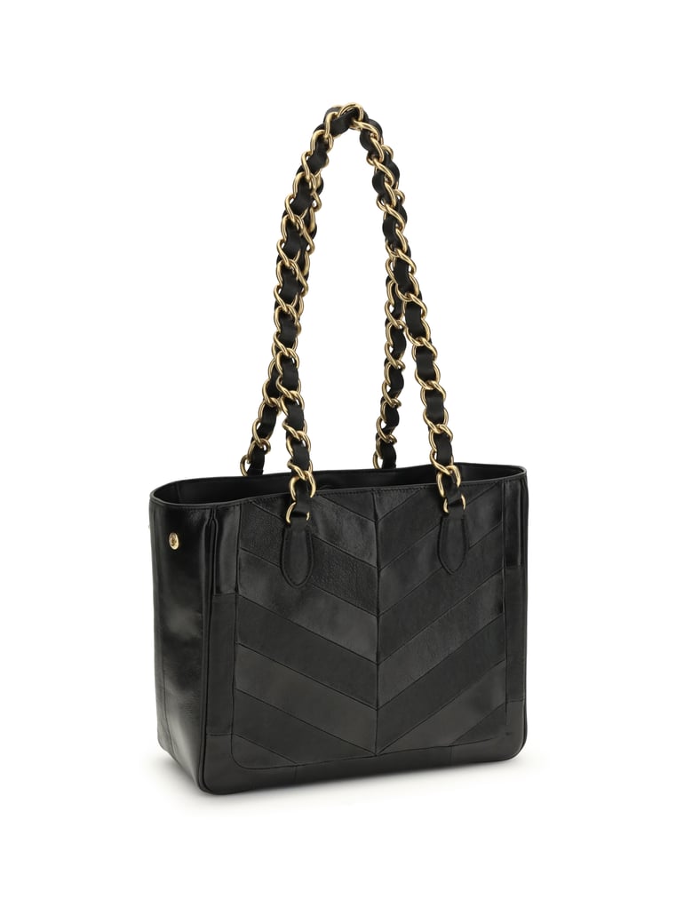 small shopping bag laseine black by Selfnex