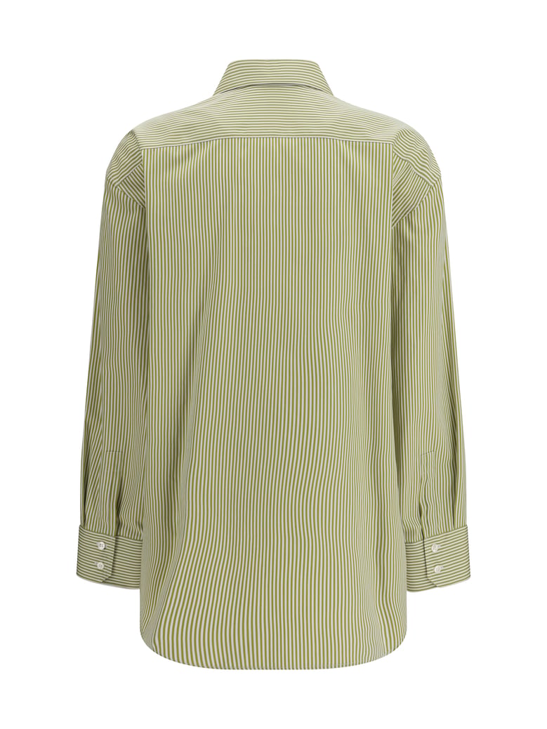 shirt vertical stripe olive by Selfnex