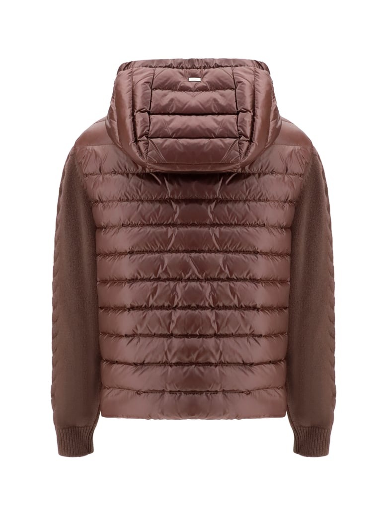 down jacket with wool sleeves by Selfnex