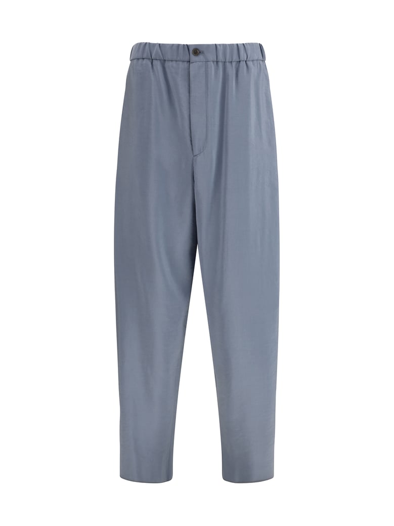 wide-leg silk-blend trousers by Selfnex