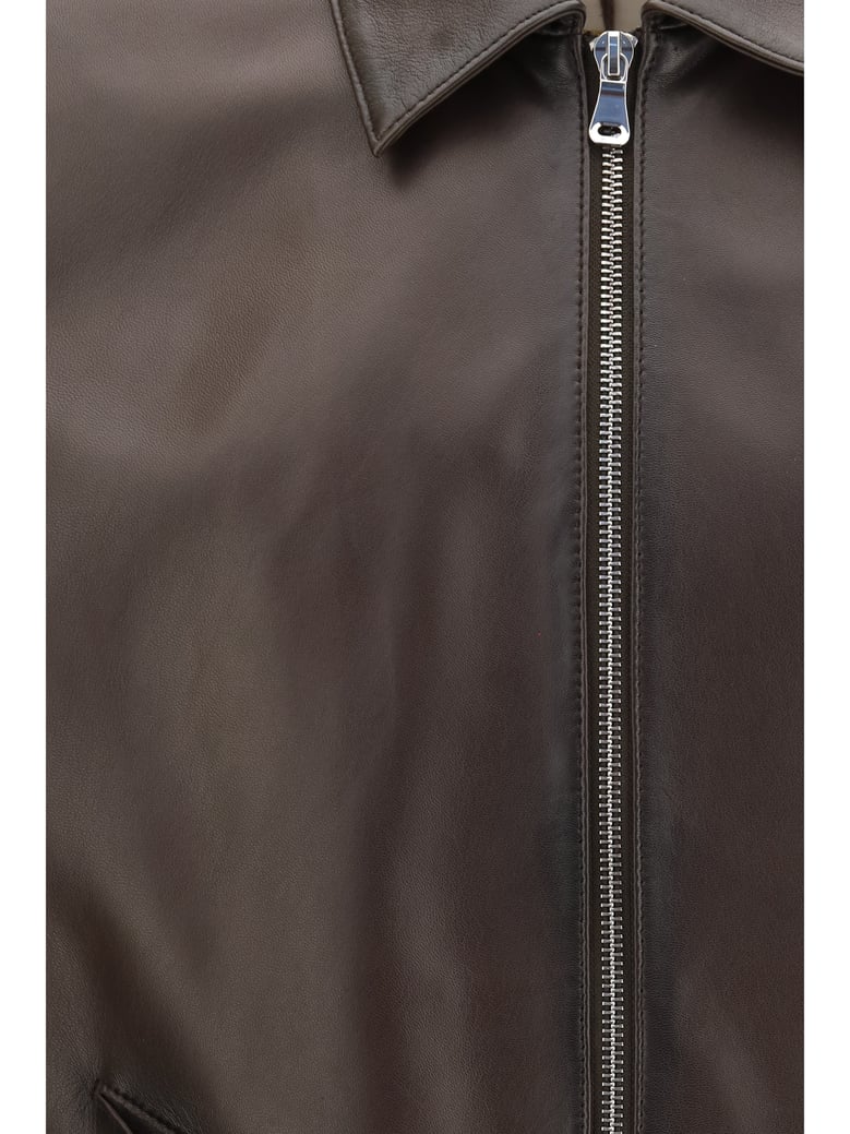 leather jacket brown by Selfnex
