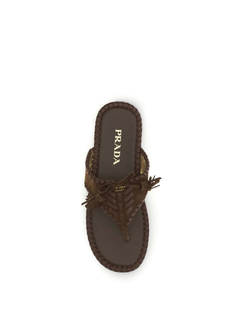 thong sandals cacao by Selfnex