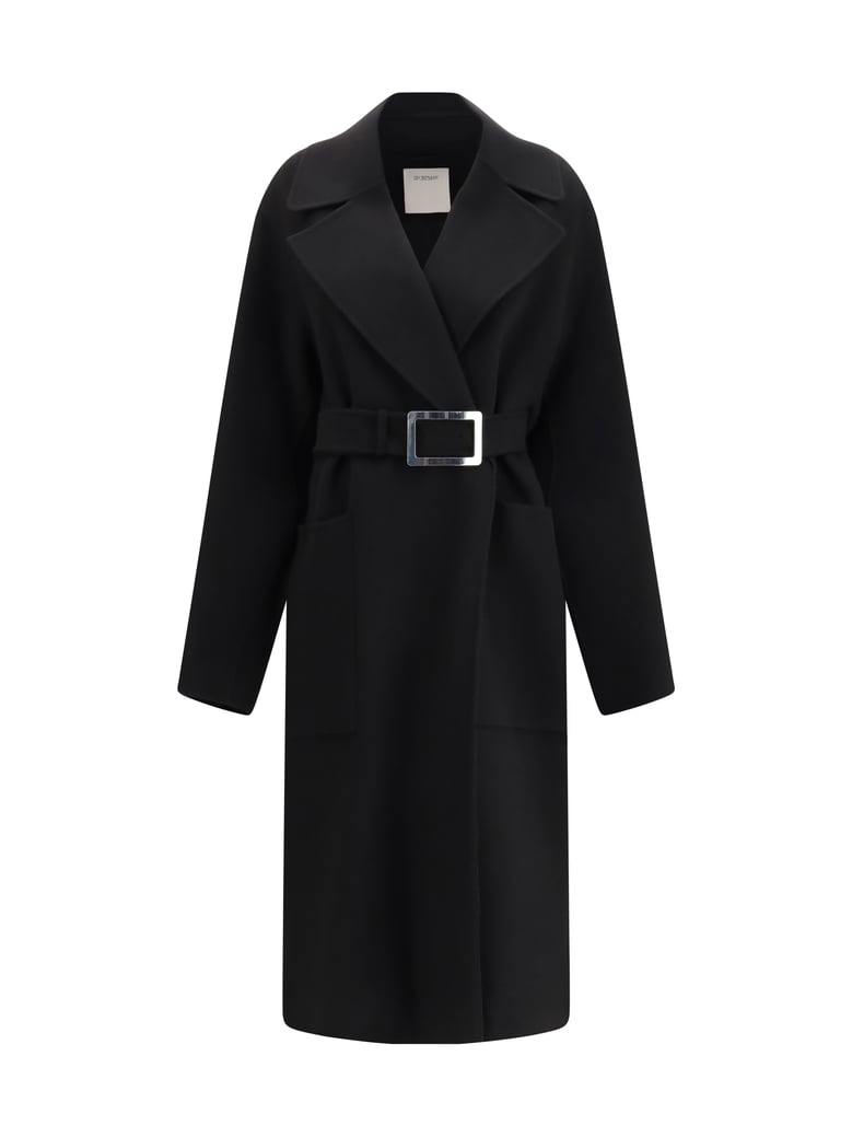 wool coat black by Selfnex