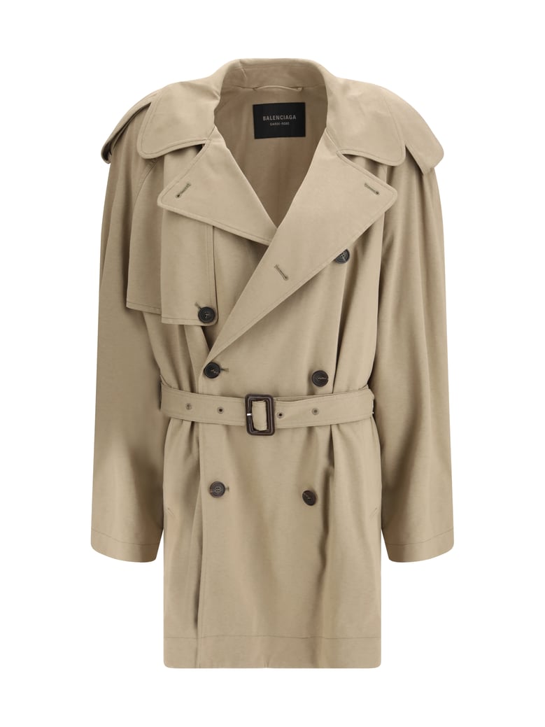 trench coat belted double-breasted explorer beige by Selfnex