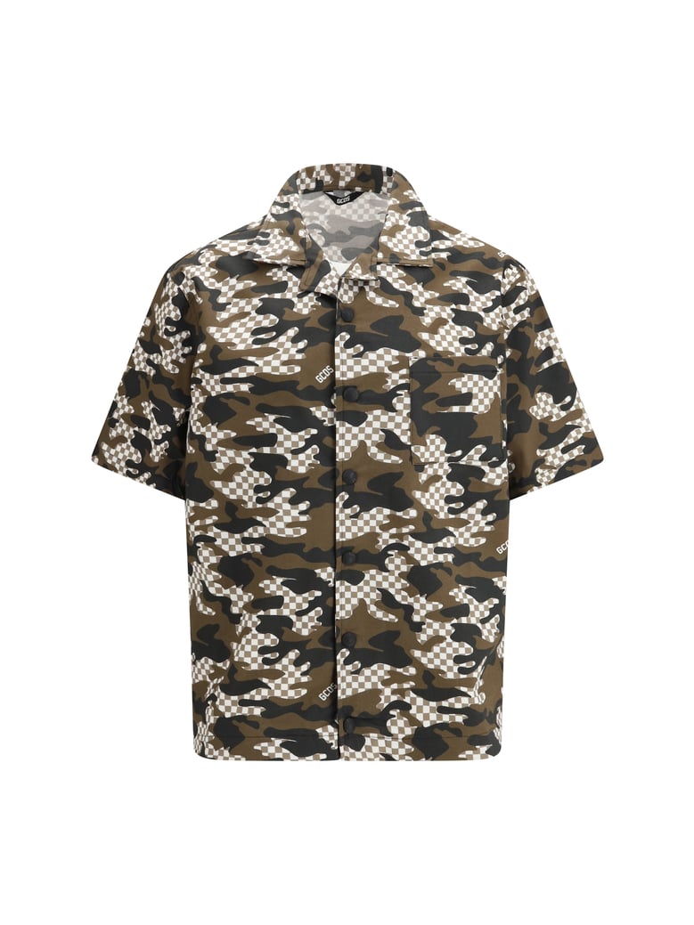 shirt checked camo dark brown/black by Selfnex