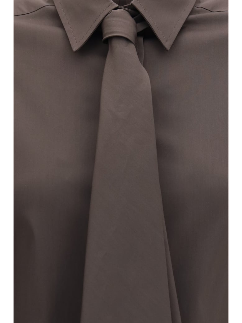 cotton-blend shirt with tie by Selfnex