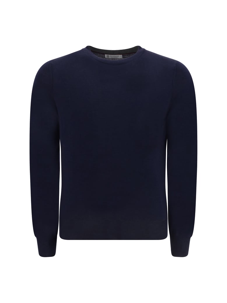 sweater virgin wool navy/grey by Selfnex