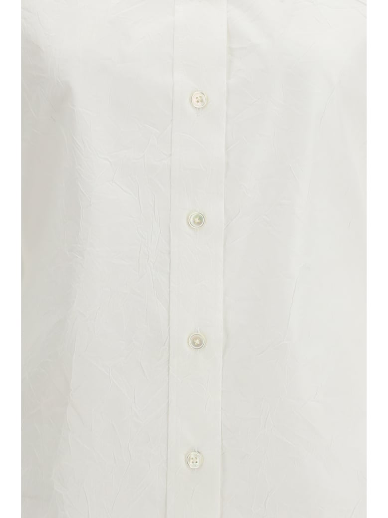 shirt shaped cotton poplin optic white by Selfnex