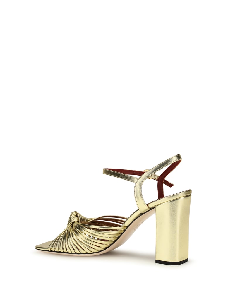 leather sandals annet antique brass by Selfnex