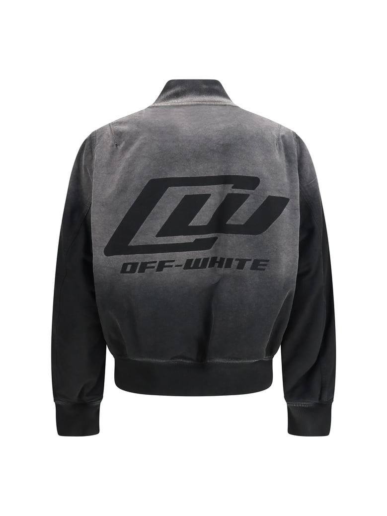 bomber jacket washed denim black by Selfnex