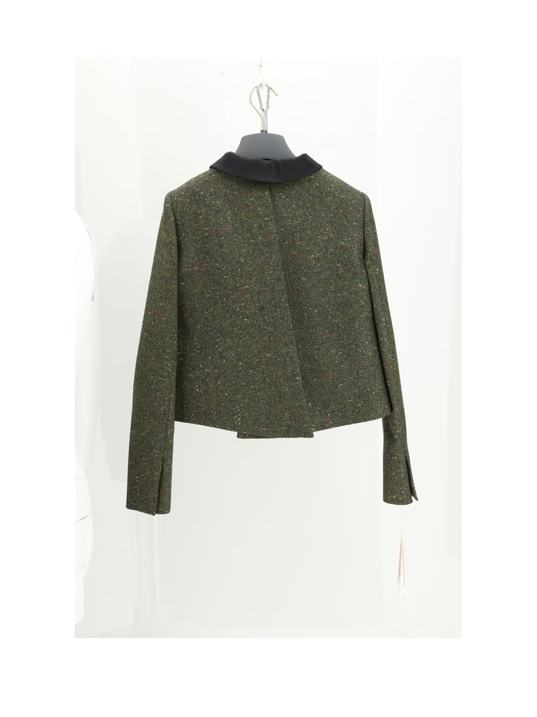 jacket tweed light green by Selfnex