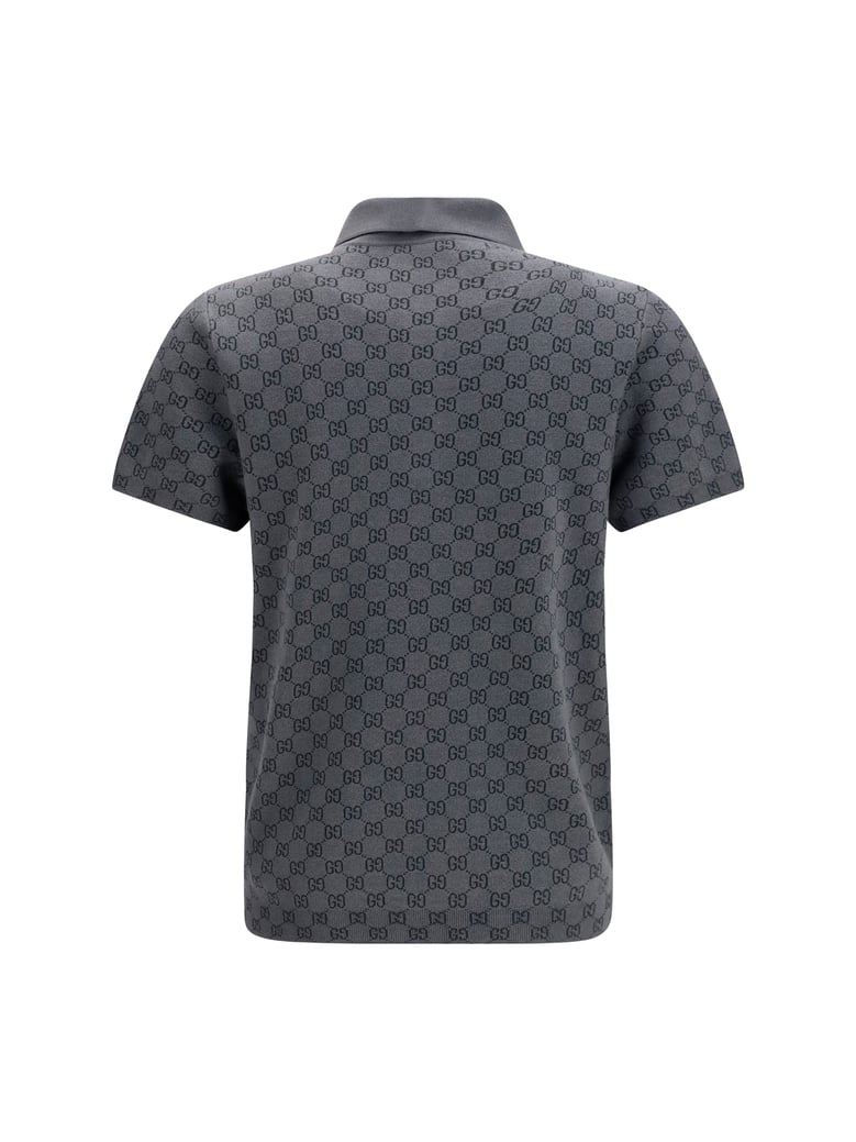 polo shirt gg jacquard new grey/rock by Selfnex