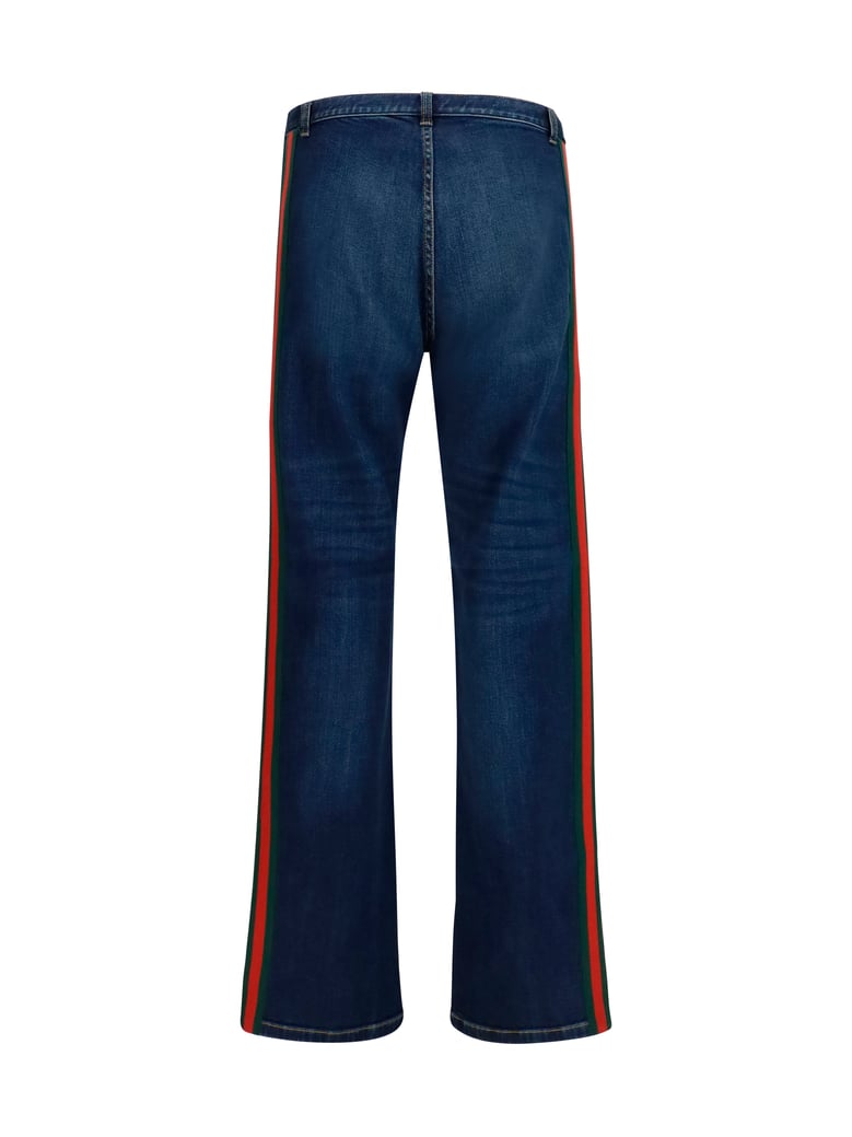 jeans with web stripe - blue by Selfnex