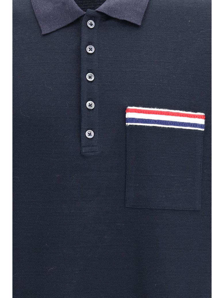 short-sleeve polo shirt navy by Selfnex