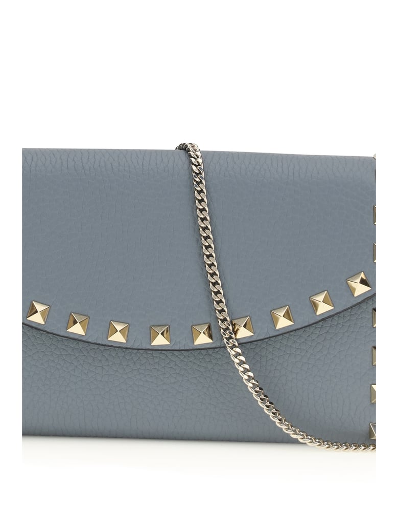 chain wallet rockstud stone grey by Selfnex