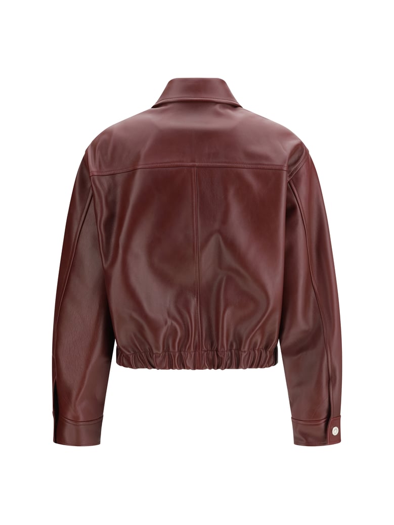 leather jacket dark burgundy by Selfnex