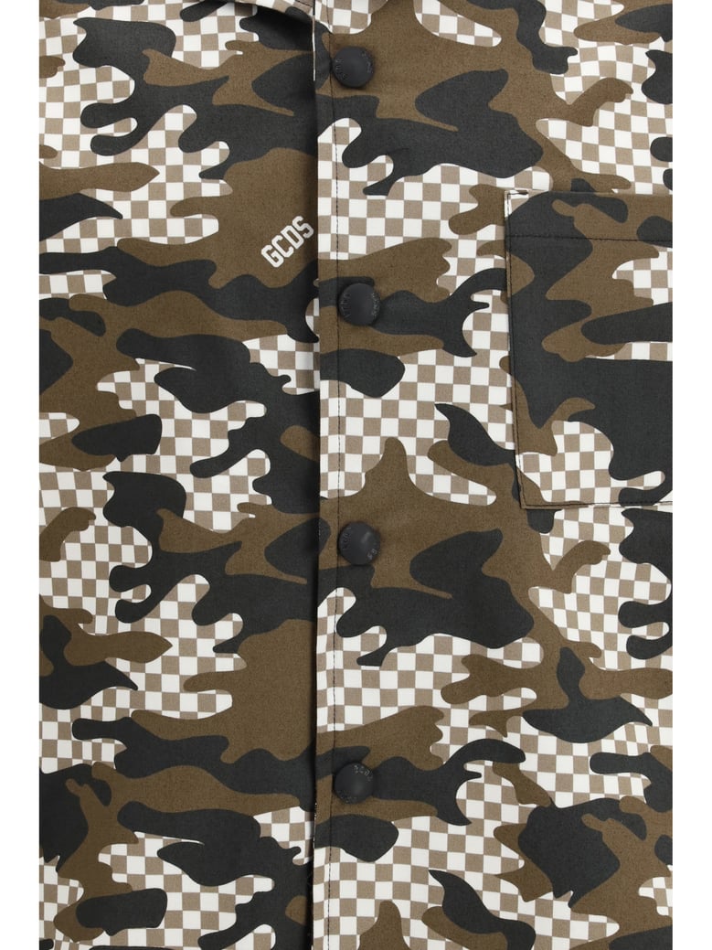 shirt checked camo dark brown/black by Selfnex