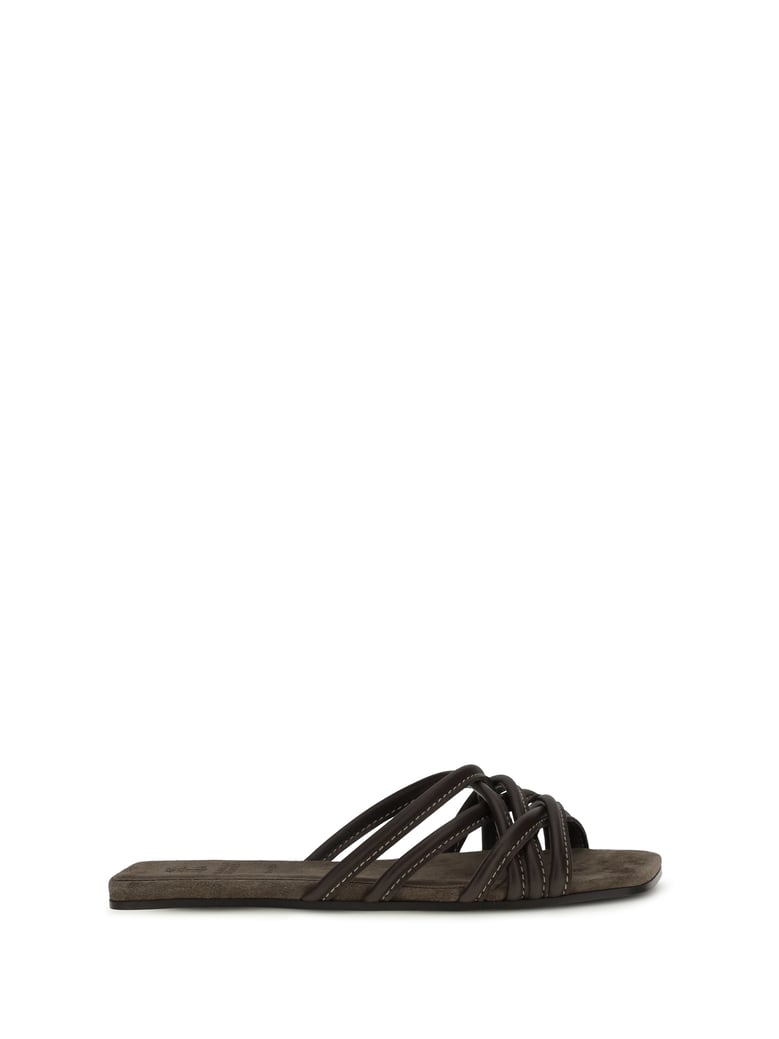 flat leather sandals by Selfnex